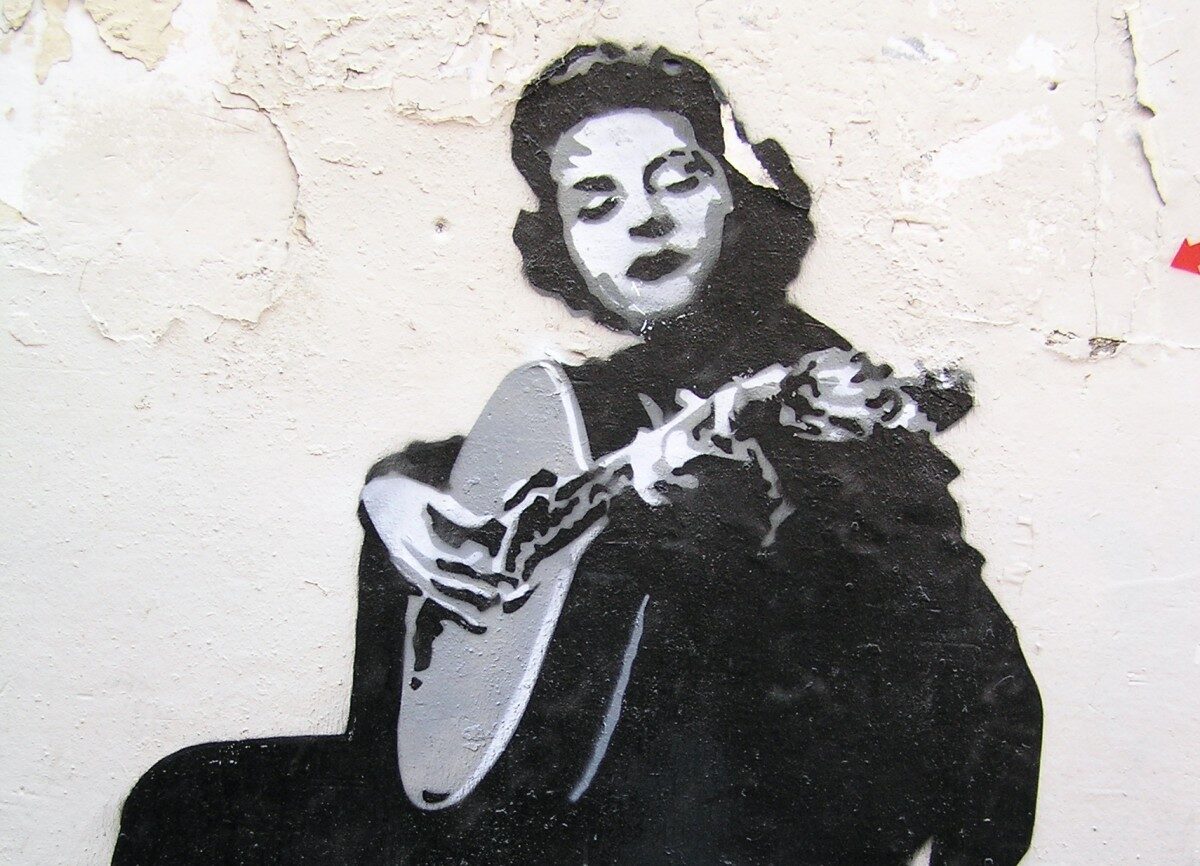 Amália Rodrigues, muurschildering in Lissabon