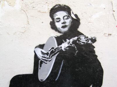 Amália Rodrigues, muurschildering in Lissabon