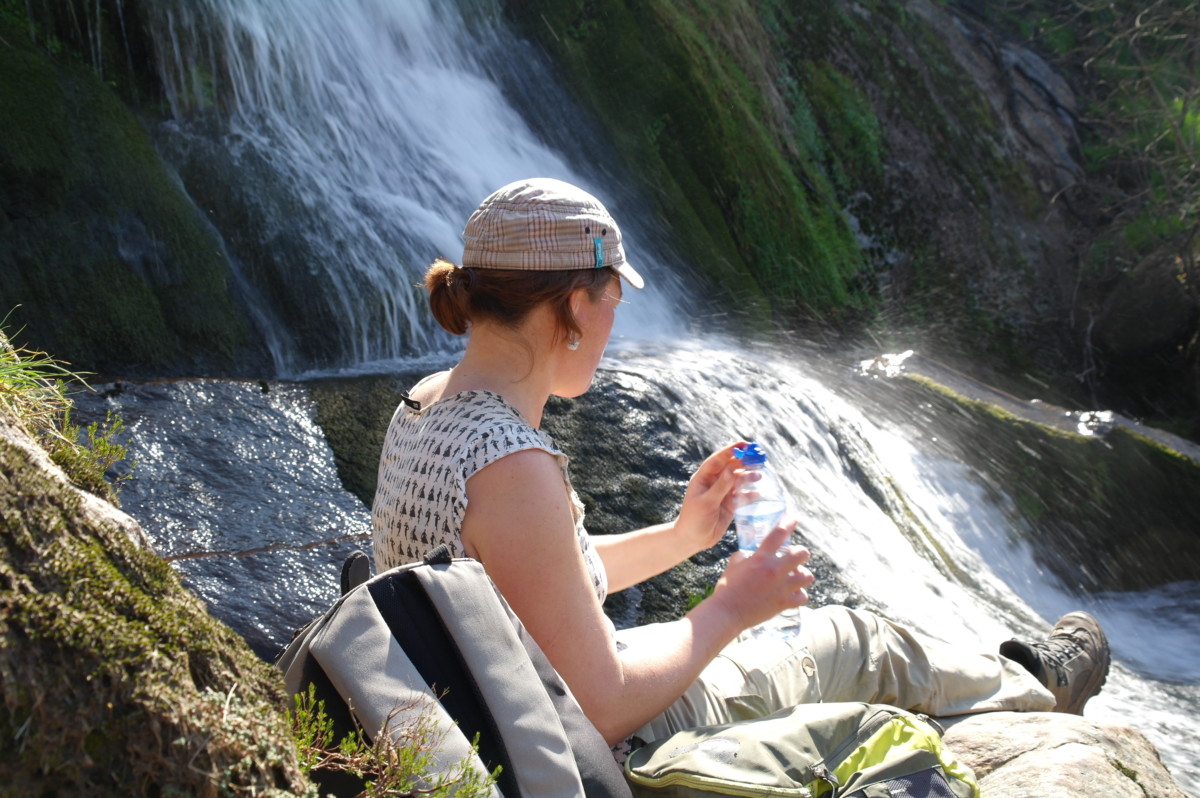 lunch bij een waterval