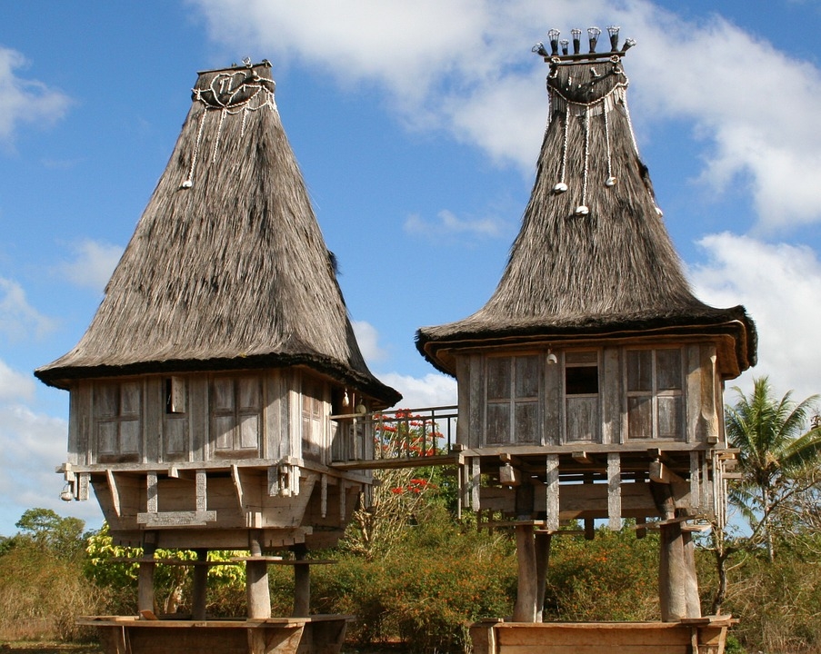 Traditioneel huis in Timor-Leste