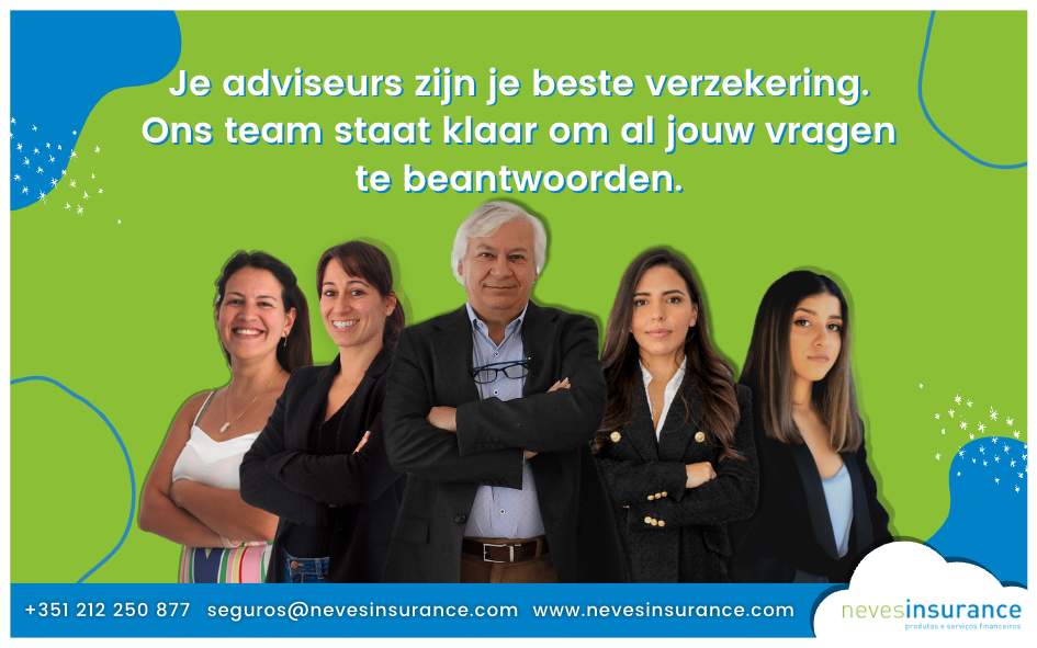 Foto van verzekeringsbedrijf Neves Insurance uit Portugal (Nederlandssprekend!)met het gehele personeel