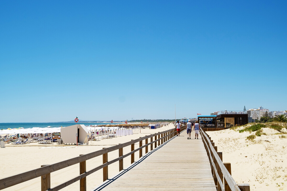 Aan het strand van Monte Gordo
