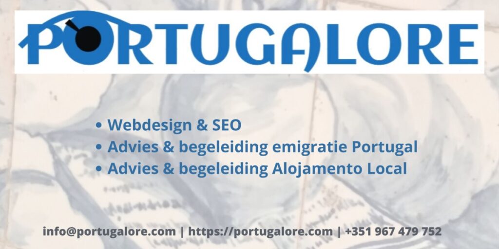 Logo van Portugalore, Nederlandssprekend webbevrdijf gevestigd in Portugal.