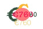 Creatief artwork van het bedrag €760