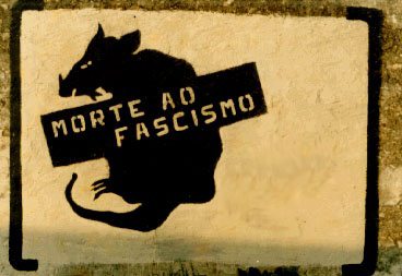 Morte ao fascismo muurschildering