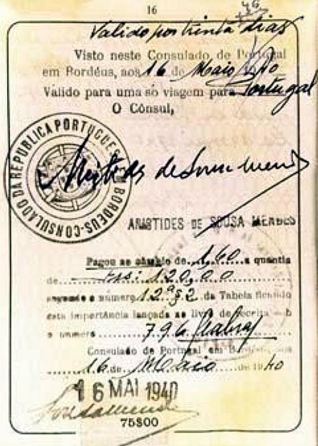 Voorbeeld van een transitvisum