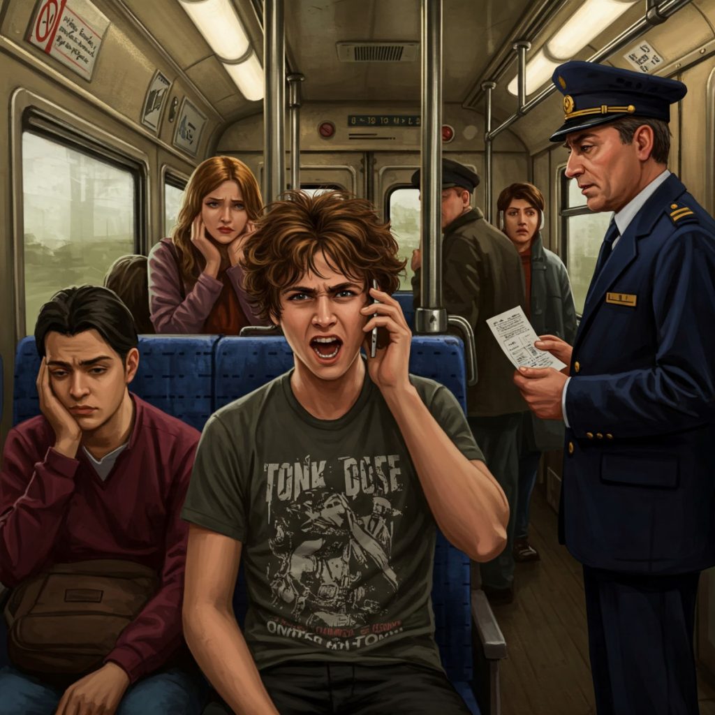 Man met smartphone op trein wordt beboet 