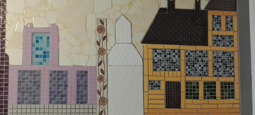 Mozaiek van een huis