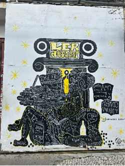 Lissabon: Lx-factory: buitengevel boekhandel Ler Devagar