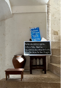 Óbidos: boekhandel Santiago: trap naar eerste verdieping
