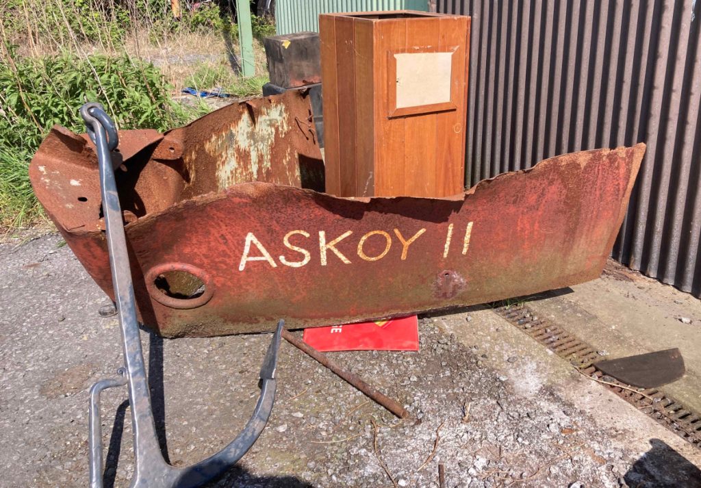 Restant van de originele boeg van de Askoy II