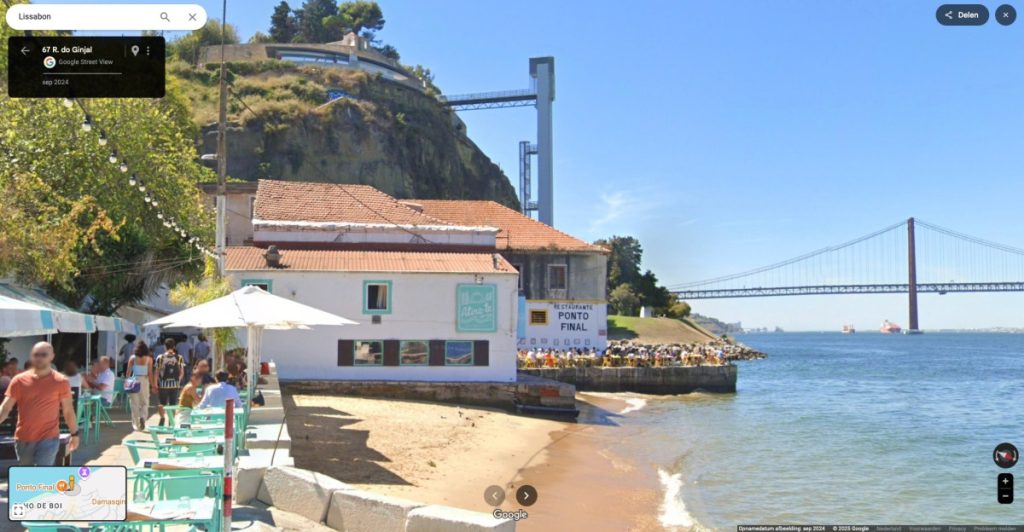 Strandtent in Lissabon
