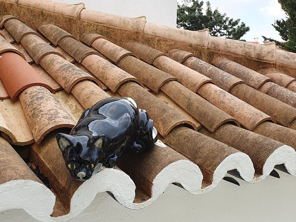 De kat Pires (uitvergrote replica keramiek)