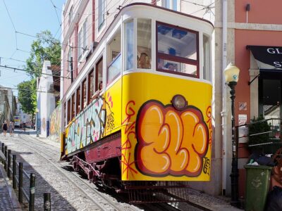 De Elevador da Glória in Lissabon.
