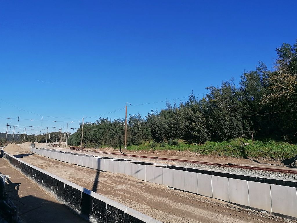 Station Santa Comba Dao, werk in uitvoering.