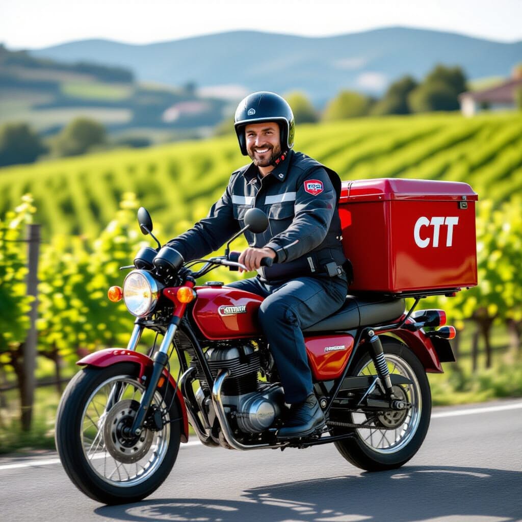 postbode van de CTT op de motor