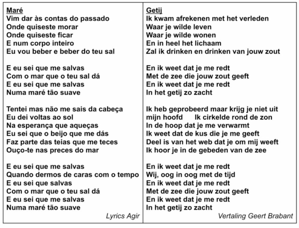 Tekst en vertaling Maré