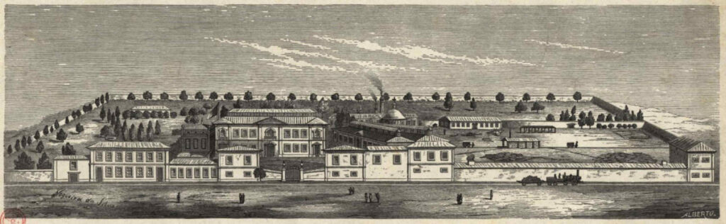 Real Fábrica de Vidros in Marinha Grande (rond 1865), symbool van de glasindustrie aldaar