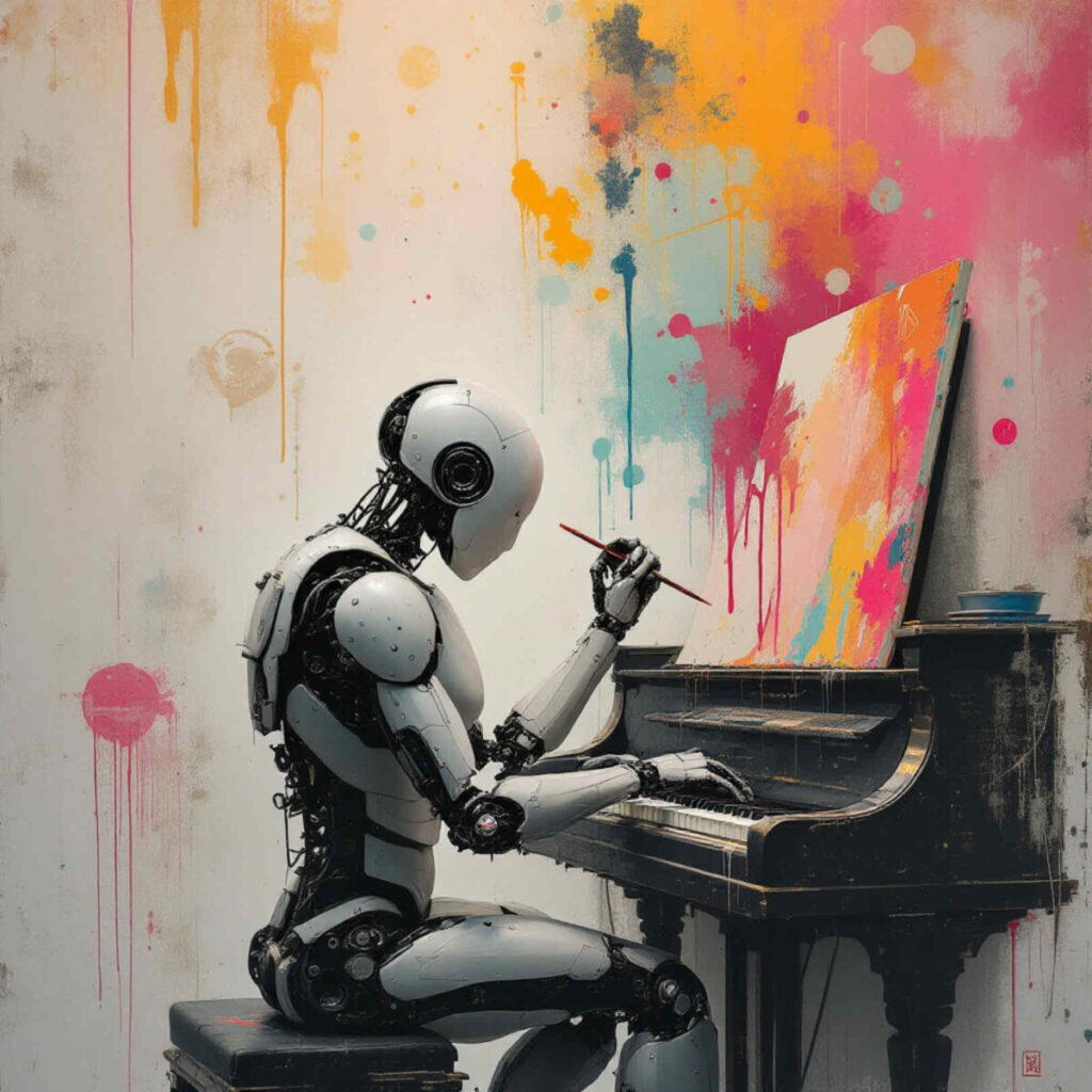 Robot aan piano
