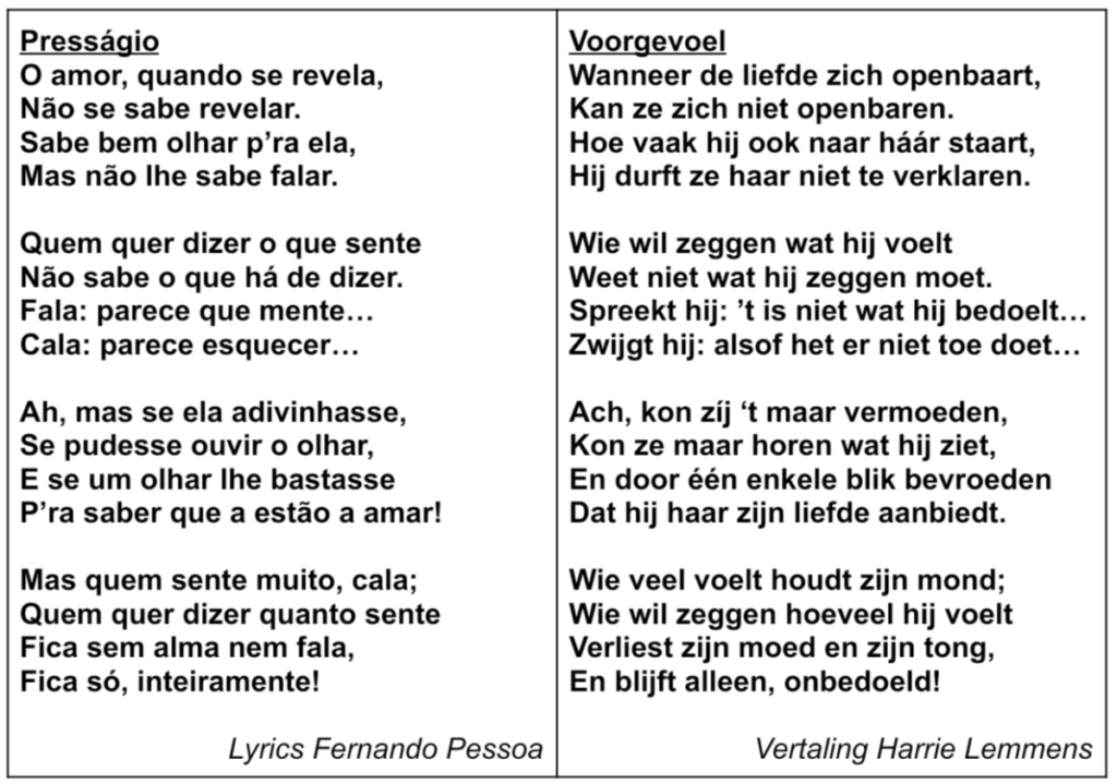 Tekst en vertaling Presságio 