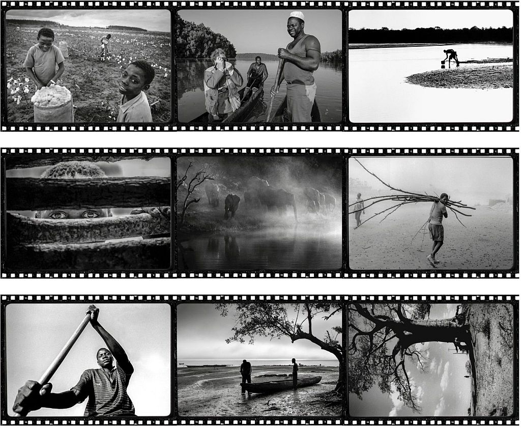 filmstrips met beelden uit Afrika