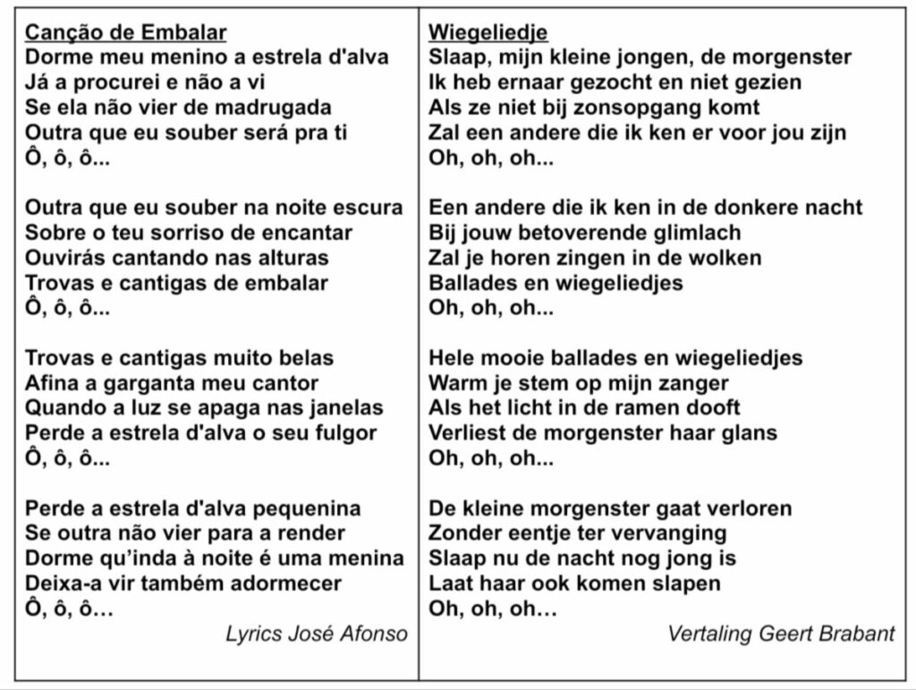 Tekst en vertaling Canção de Embalar