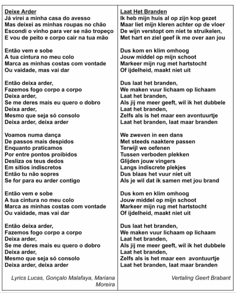 Tekst en vertaling van Deixe Arder