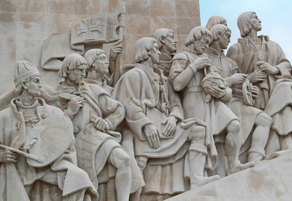 Detail van het Padrão dos Descobrimentos (Monument der Ontdekkingen) in Belém