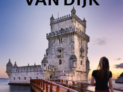 Kaft van het boek Lissabon van Kiki van Dijk, met daarop de Torre de Belem afgebeeld.