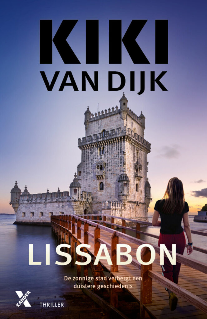 Kaft van het boek Lissabon van Kiki van Dijk, met daarop de Torre de Belem