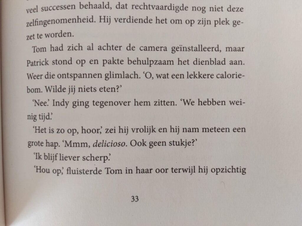 Dichtbij-opname van een bladzijde uit het boek