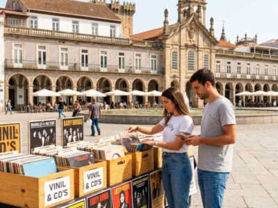 snuisteren in platen en cd's in braga