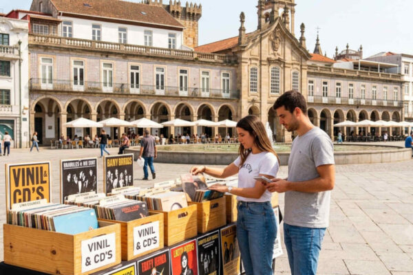 snuisteren in platen en cd's in braga