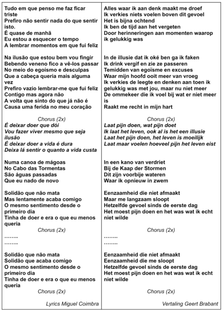 Tekst en vertaling van Deixa Doer