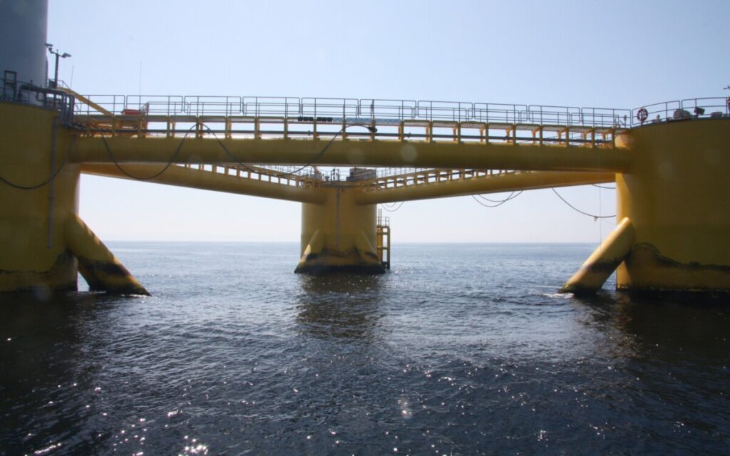 Windfloat floating offshore foundation from principle power