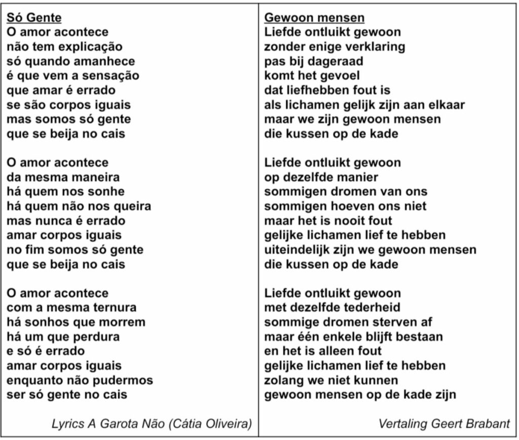 Tekst en vertaling Só Gente