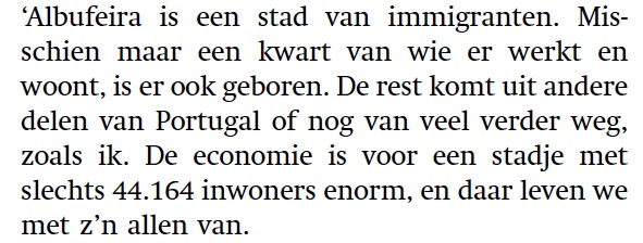 Tekstdetail uit het artikel in Nieuwe Revu over Albufeira.