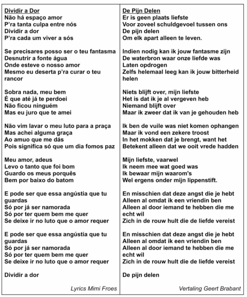 Tekst en vertaling van Dividir a Dor
