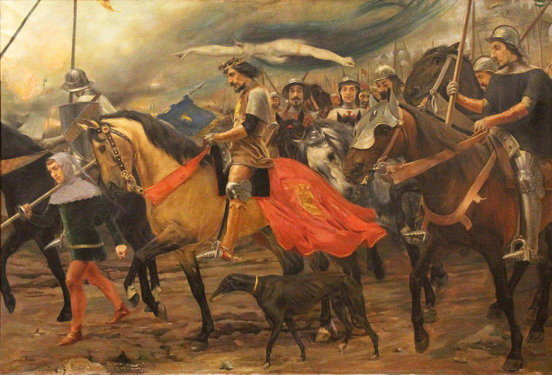 Peste obrigando os castelhanos a levantar o cerco a Lisboa (1901) Constantino Fernandes